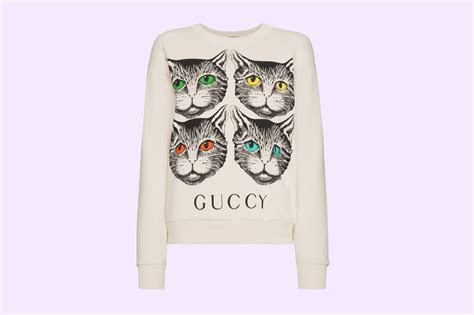 gucci art cat sweater|Gucci tote with cat.